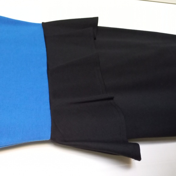 Colour Block Peplum Dress XS - Picture 2 of 5